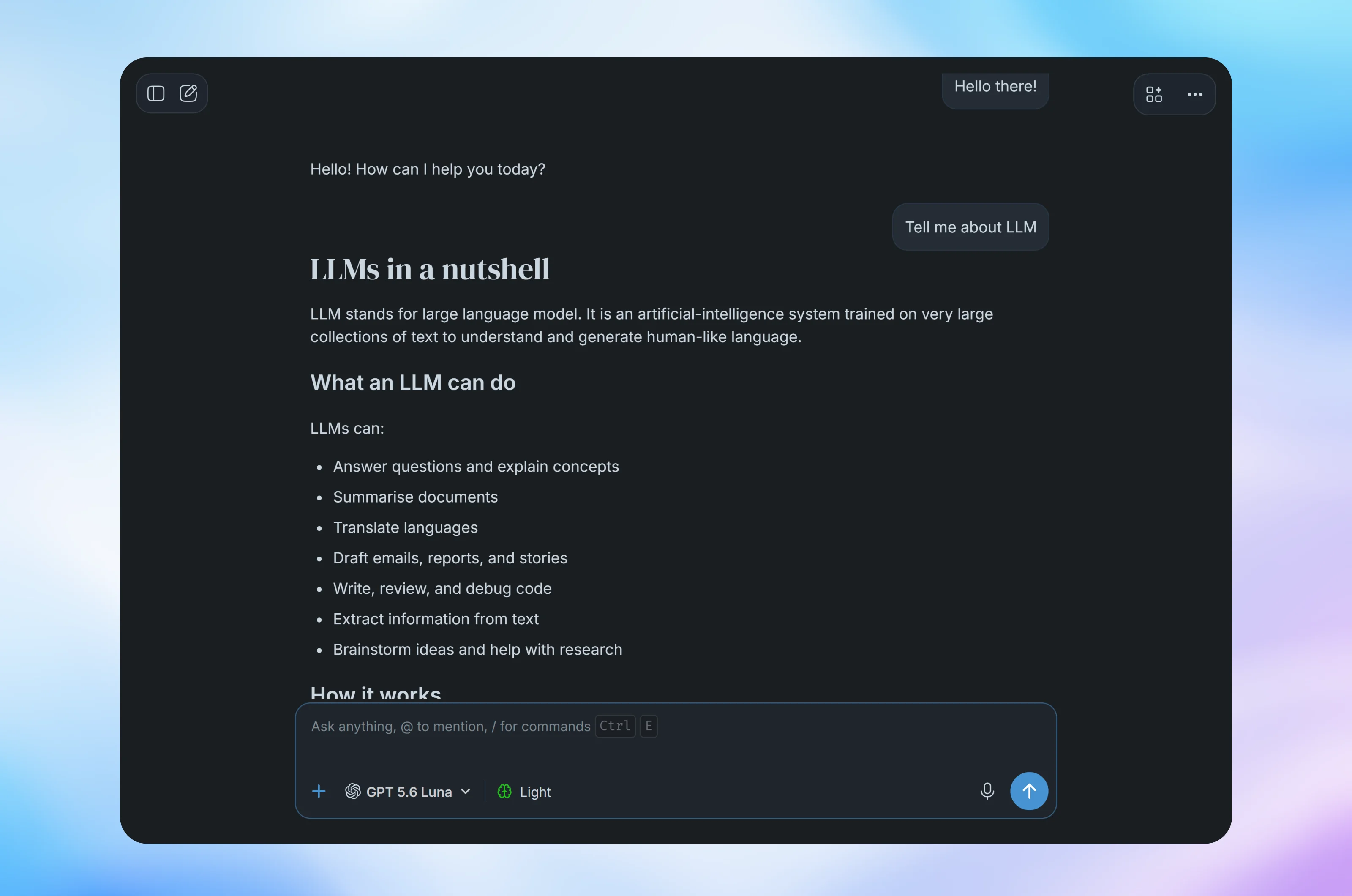 Chat interface